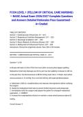 FCCN LEVEL 1 &lpar;FELLOW OF CRITICAL CARE NURSING&rpar; &mdash; BASIC Actual Exam 2026&sol;2027 Complete Questions and Answers Detailed Rationales Pass Guaranteed - A&plus; Graded