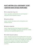 NU673 MIDTERM 2026 ASSESSMENT SCRIPT&NewLine;QUESTION BANK DETAILED RESPONSES
