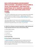 WGU D078 BUSINESS ENVIRONMENT APPLICATIONS I &vert; BUSINESS STRUCTURES & LEGAL ENVIRONMENT &vert; 60 PRACTICE QUESTIONS WITH VERIFIED ANSWERS & DETAILED EXPLANATIONS &lpar;2026 STUDY GUIDE&rpar;