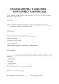 IRC EXAM CHAPTER 1 QUESTIONS&NewLine;WITH CORRECT ANSWERS 2026