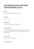 NU673 MIDTERM 2026 FINAL PAPER SOLVED&NewLine;QUESTIONS ANSWER KEY APLUS