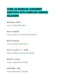 CHEM 238 BUNDLED ASSESSMENT&NewLine;QUESTIONS WITH COMPLETE VERIFIED&NewLine;SOLUTIONS