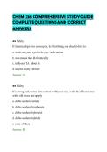 CHEM 238 COMPREHENSIVE STUDY GUIDE&NewLine;COMPLETE QUESTIONS AND CORRECT&NewLine;ANSWERS&NewLine;