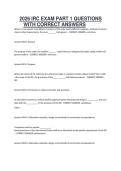 2026 IRC EXAM PART 1 QUESTIONS&NewLine;WITH CORRECT ANSWERS