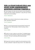 NUR 172 EXAM PACKAGE DEAL 2026&NewLine;STUDY GUIDE COMPREHENSIVE&NewLine;QUESTIONS ANSWERS VERIFIED A&plus;