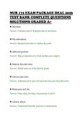 NUR 172 EXAM PACKAGE DEAL 2026&NewLine;TEST BANK COMPLETE QUESTIONS&NewLine;SOLUTIONS GRADED A&plus;