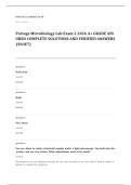 Portage Learning MICRO 100 microbiology EXAM A&plus; GRADE ASSURED COMPLETE SOLUTIONS AND VERIFIED ANSWERS LATEST UPDATE&excl;&excl;&excl;&excl;