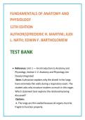 Fundamentals of Anatomy and Physiology 12th Edition Test Bank 2026 &vert; All Chapters &vert; 50 MCQs Per Chapter &vert; NCLEX Anatomy Physiology MCQs & A&P Exam Prep Questions&NewLine;