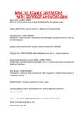 MHA 707 EXAM C QUESTIONS&NewLine;WITH CORRECT ANSWERS 2026