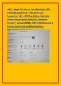 NR511 Week 2 CEA Exam Due 15th March 2026 Complete Questions 1- &NewLine;150 Actual Exam Screenshots NR511 FNP Pre-Clinical Diagnostic &NewLine;Online Exam Requires Respondus Lockdown Browser &plus; Webcam &NewLine;NR511 Differential Diagnosis & Primary Care Practicum Exam &NewLine;Quest