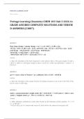 Portage Learning CHEM 103 chemistry EXAM A&plus; GRADE ASSURED COMPLETE SOLUTIONS AND VERIFIED ANSWERS LATEST UPDATE&excl;&excl;&excl;&excl;