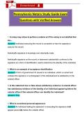Pennsylvania Notary Study Guide Exam Questions with Verified Answers&comma; 100&percnt; Guarantee Pass 2026&sol;2027