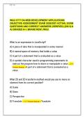 WGU C777 OA WEB DEVELOPMENT APPLICATIONS&NewLine;OBJECTIVE ASSESSMENT EXAM 2026&sol;2027 ACTUAL EXAM&NewLine;QUESTIONS AND CORRECT ANSWERS &lpar;VERIFIED&rpar; &lbrace;250 Q &&NewLine;A&rcub; GRADED A&plus; &vert; BRAND NEW &vert; WGU&period;