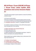 MCJA Phase 1 Exam 2026 MCJA Phase &NewLine;1 Actual Exam Latest Update 2026 &NewLine;Questions and Correct Answers Rated &NewLine;A&plus; 