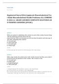 Lippincott QA NCLEX RN review EXAM A&plus; GRADE ASSURED COMPLETE SOLUTIONS AND VERIFIED ANSWERS LATEST UPDATE&excl;&excl;&excl;&excl;