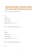 ABSA 4B Exam 2026 &ndash; Complete Practice Test&comma; Study Guide & Verified Answer Key