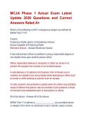 MCJA Phase 1 Actual Exam Latest &NewLine;Update 2026 Questions and Correct &NewLine;Answers Rated A&plus; 