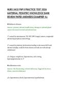 NURS 5433 FNP II PRACTICE TEST 2026&NewLine;MATERNAL PEDIATRIC KNOWLEDGE BANK&NewLine;REVIEW PAPER ANSWERS EXAMPREP A&plus;
