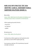 NURS 5433 FNP II PRACTICE TEST 2026&NewLine;OBSTETRIC CLINICAL ASSESSMENT BUNDLE&NewLine;QUESTIONS SOLUTIONS GRADED A&plus;