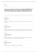 NUR 3563 nursing research EXAM A&plus; GRADE ASSURED COMPLETE SOLUTIONS AND VERIFIED ANSWERS LATEST UPDATE&excl;&excl;&excl;&excl;