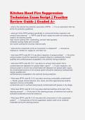 Kitchen Hood Fire Suppression&NewLine;Technician Exam Script &vert; Practice&NewLine;Review Guide &vert; Graded A&plus;&NewLine;