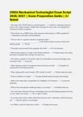 CWEA Mechanical Technologist Exam Script&NewLine;2026&sol;2027 &vert; Exam Preparation Guide &vert; A&plus;&NewLine;Rated