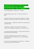 ICC 64 Property Maintenance and Housing&NewLine;Inspector Exam Script 2026&sol;2027 &vert;&NewLine;Comprehensive Study Version &vert; A&plus; Certified