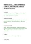 NURS5463 EXAM 4 ACTUAL SCRIPT 2026&NewLine;COMPLETE QUESTIONS AND CORRECT&NewLine;ANSWERS GRADED A&plus;