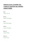 NURS5463 EXAM 4 EXAMPREP 2026&NewLine;COMPLETE QUESTIONS AND ANSWERS&NewLine;ALREADY PASSED