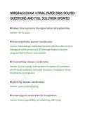 NURS5463 EXAM 4 FINAL PAPER 2026 SOLVED&NewLine;QUESTIONS AND FULL SOLUTION UPDATED