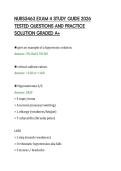 NURS5463 EXAM 4 STUDY GUIDE 2026&NewLine;TESTED QUESTIONS AND PRACTICE&NewLine;SOLUTION GRADED A&plus;