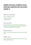 NURSING 205 EXAM 2 HONDROS ACTUAL&NewLine;PAPER 2026 QUESTIONS WITH SOLUTIONS&NewLine;GRADED A&plus;