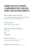 NURSING 205 EXAM 2 HONDROS&NewLine;COMPREHENSIVE STUDY GUIDE 2026&NewLine;PATIENT CARE SOLUTIONS VERIFIED A&plus;