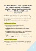 BIOS256 &sol; BIOS 256 Exam 1&colon; &lpar;Latest 2026 &sol; 2027 Update&rpar; Anatomy & Physiology IV with Lab &vert; Review Questions with Verified Answers &vert; 100&percnt; Correct &vert; Grade A - Chamberlain&NewLine;&NewLine;