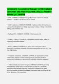 Community Association Manager &lpar;CAM&rpar; Updated&NewLine;Questions and Answers &lpar;2026&sol;2027&rpar; &vert; Practice&NewLine;Review &vert; A&plus; Verified