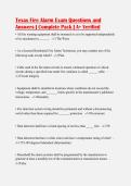 Texas Fire Alarm Exam Questions and&NewLine;Answers &vert; Complete Pack &vert; A&plus; Verified