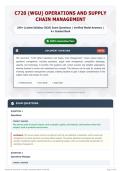C720 &lpar;WGU&rpar; Operations and Supply Chain Management 240&plus; &lpar;Latest Syllabus 2026&rpar; Exam Questions   Verified Model Answers   A&plus; Graded Bank