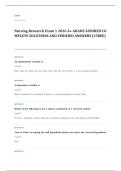 NUR 3563 nursing research EXAM A&plus; GRADE ASSURED COMPLETE SOLUTIONS AND VERIFIED ANSWERS LATEST UPDATE&excl;&excl;&excl;&excl;