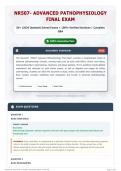 NR507- Advanced Pathophysiology Final Exam 50&plus; &lpar;2026 Updated&rpar; Solved Exams &plus; 100&percnt; Verified Solutions   Complete Q&A