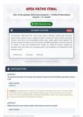 APEA Patho Final 530&plus; &lpar;Fully Updated 2026&rpar; Exam Questions &plus; Verified & Rationalized Answers   A&plus; Graded