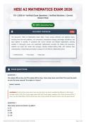 HESI A2 Mathematics Exam 2026 75&plus; &lpar;2026 A&plus; Verified&rpar; Exam Questions   Verified Solutions   Correct Answer Keys