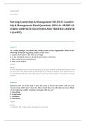 NCLEX RN leadership management EXAM A&plus; GRADE ASSURED COMPLETE SOLUTIONS AND VERIFIED ANSWERS LATEST UPDATE&excl;&excl;&excl;&excl;