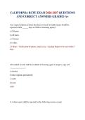 CALIFORNIA RCFE EXAM 2026-2027 QUESTIONS AND CORRECT ANSWERS GRADED A&plus;