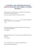 CALIFORNIA ARF ADMINISTRATOR EXAM 2026-2027 QUESTIONS AND CORRECT ANSWERS GRADED A&plus;