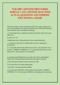 NUR 2989 CAPSTONE PROCTORED MODULE 7 ATI CAPSTONE QUIZ WITH ACTUAL QUESTIONS AND VERIFIED SOLUTIONS&sol;A&plus; GRADE