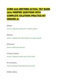 CHEM 1020 MIDTERM ACTUAL TEST BANK&NewLine;2026 VERIFIED QUESTIONS WITH&NewLine;COMPLETE SOLUTIONS PRACTICE KIT&NewLine;GRADED A&plus;