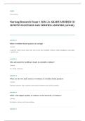 NUR 3563 nursing research EXAM A&plus; GRADE ASSURED COMPLETE SOLUTIONS AND VERIFIED ANSWERS LATEST UPDATE&excl;&excl;&excl;&excl;