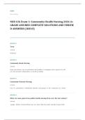 NUR 4636 community health nursing EXAM A&plus; GRADE ASSURED COMPLETE SOLUTIONS AND VERIFIED ANSWERS LATEST UPDATE&excl;&excl;&excl;&excl;