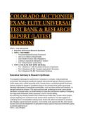 2026&sol;2027 Colorado Auctioneer Mastery Exam&colon; Elite Universal Test Bank & Regulatory Guide