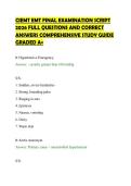 CIEMT EMT FINAL EXAMINATION SCRIPT&NewLine;2026 FULL QUESTIONS AND CORRECT&NewLine;ANSWERS COMPREHENSIVE STUDY GUIDE&NewLine;GRADED A&plus;